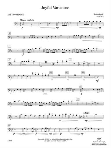 Joyful Variations: 2nd Trombone