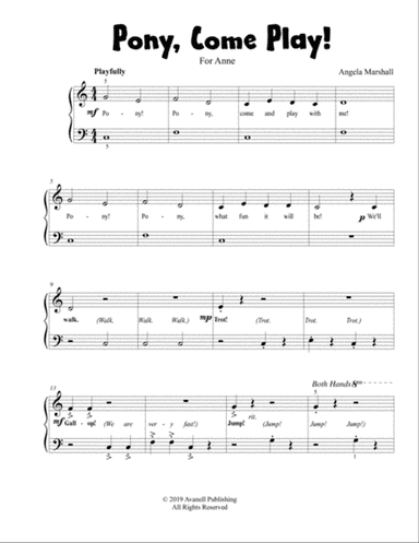Pony, Come Play (Elementary Piano Solo)