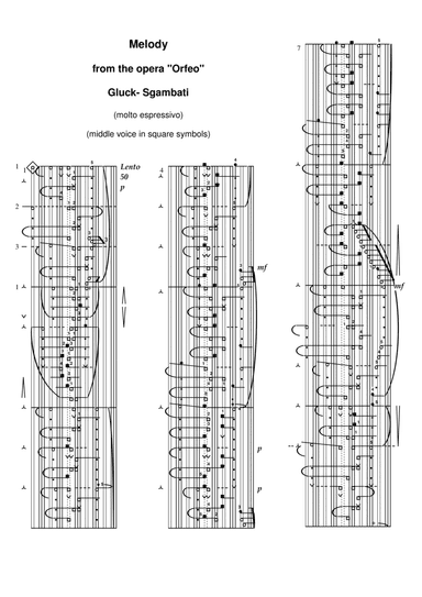 Melody from the opera "Orfeo"