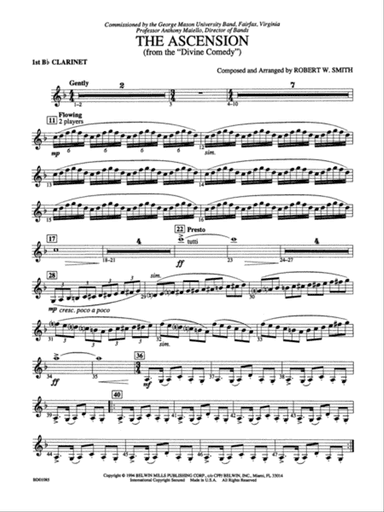 The Ascension (from The Divine Comedy): 1st B-flat Clarinet