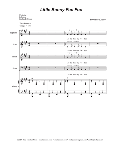 Little Bunny Foo Foo (Vocal Quartet - (SATB)