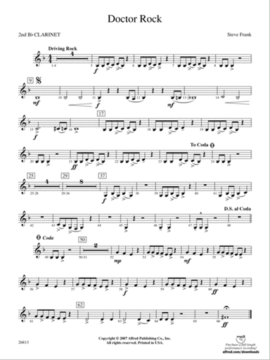 Doctor Rock: 2nd B-flat Clarinet