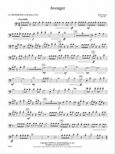 Avenger: (wp) 1st B-flat Trombone B.C.
