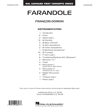 Farandole - Conductor Score (Full Score)