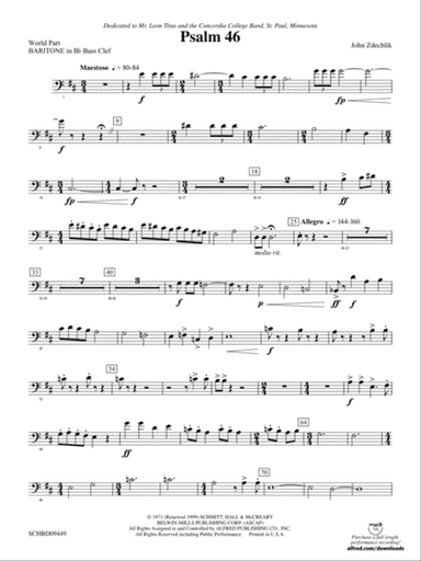 Psalm 46: (wp) B-flat Baritone B.C.