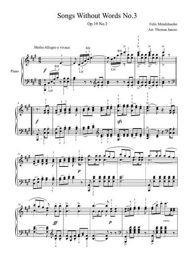 Songs Without Words Op.19 No.3