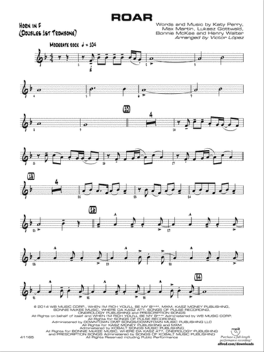 Roar: 1st F Horn