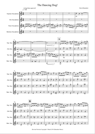 The Dancing Dog! for Saxophone Quartet