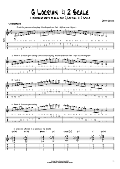 G Locrian Natural 2 Scale (4 Ways to Play)