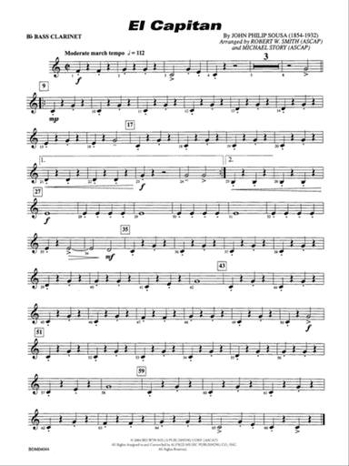 El Capitan: B-flat Bass Clarinet