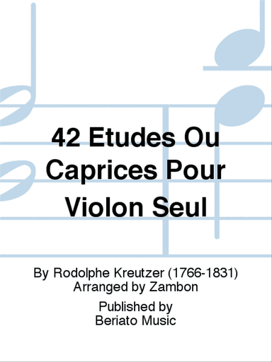 42 Etudes Ou Caprices Pour Violon Seul