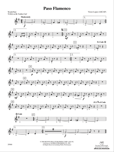 Paso Flamenco: (wp) B-flat Tuba T.C.