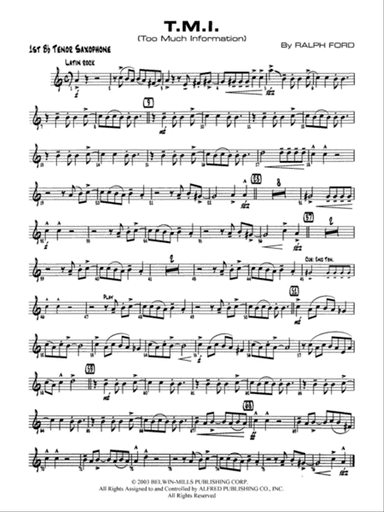 T.M.I. (Too Much Information): B-flat Tenor Saxophone