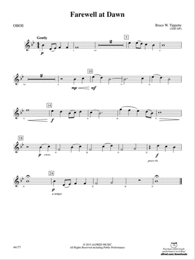 Farewell at Dawn: Oboe