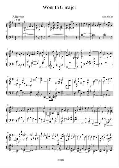 Work In G major