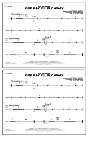 One Day I'll Fly Away (from Moulin Rouge) (arr. Michael Brown) - Cymbals