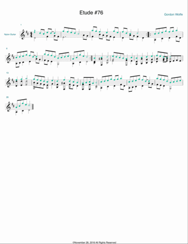 Etude for Guitar #76