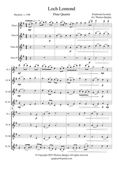 Loch Lomond (Flute Quartet)