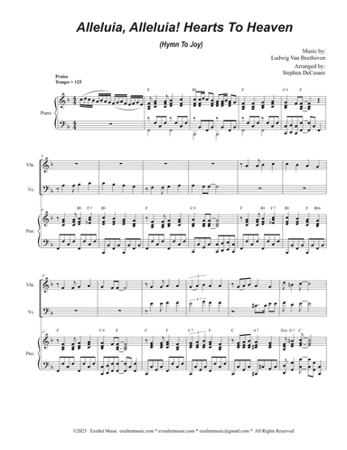 Alleluia, Alleluia! Hearts To Heaven (Duet for Violin and Cello)