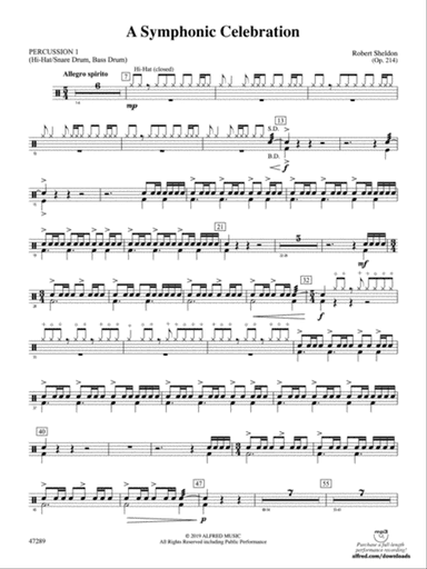 A Symphonic Celebration: 1st Percussion