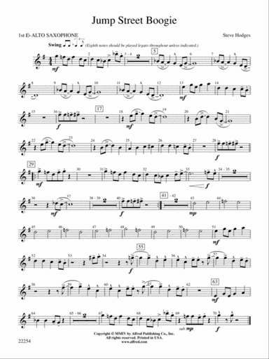 Jump Street Boogie: E-flat Alto Saxophone
