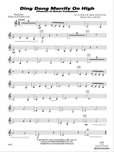 Ding Dong Merrily on High: (wp) E-flat Tuba T.C.