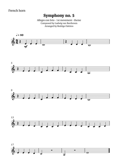 Symphony no. 5 - 1st movement (theme)