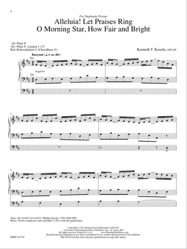Alleluia! Let Praises Ring/O Morning Star, How Fair and Bright (Downloadable)