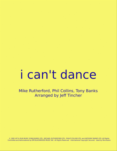 I Can't Dance
