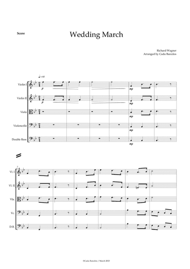 Wedding March (Wagner) Strings Quintet