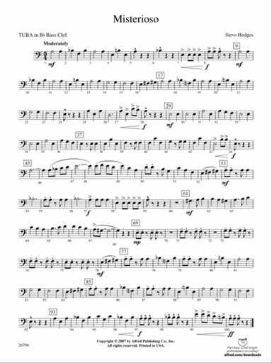 Misterioso: (wp) B-flat Tuba B.C.