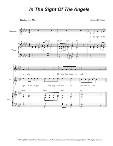 In The Sight Of The Angels (2-part choir - (Soprano and Tenor)