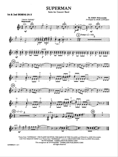 Superman: 1st & 2nd F Horns