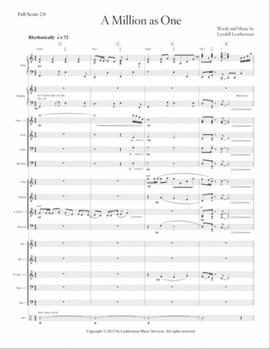 A Million as One--Full Score and Parts