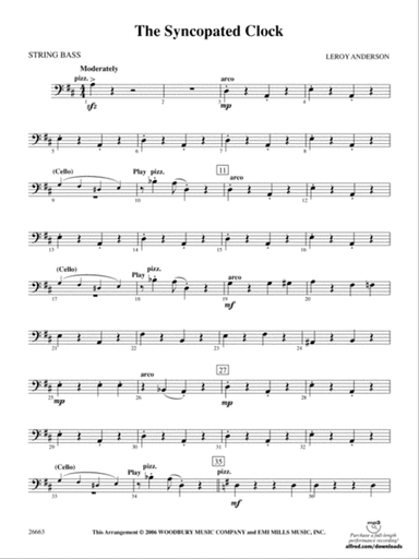 The Syncopated Clock: String Bass