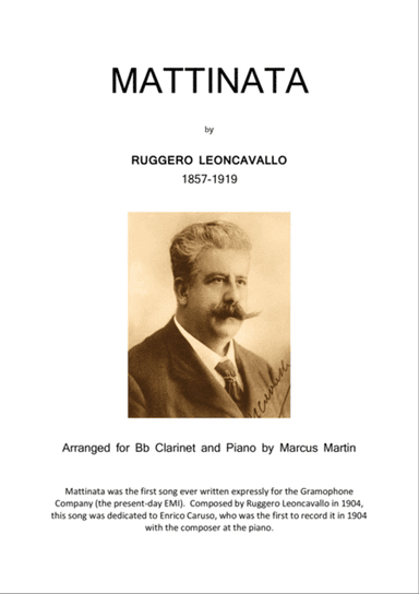 Mattinata (Leoncavall) arranged for Bb Clarinet and Piano