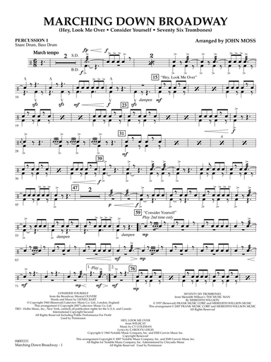 Marching Down Broadway - Percussion 1