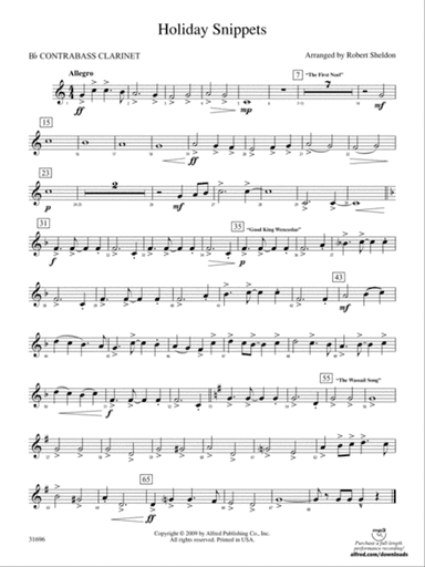 Holiday Snippets: (wp) B-flat Contrabass Clarinet