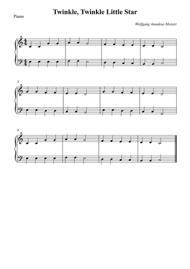 Twinkle, Twinkle Little Star - Easy