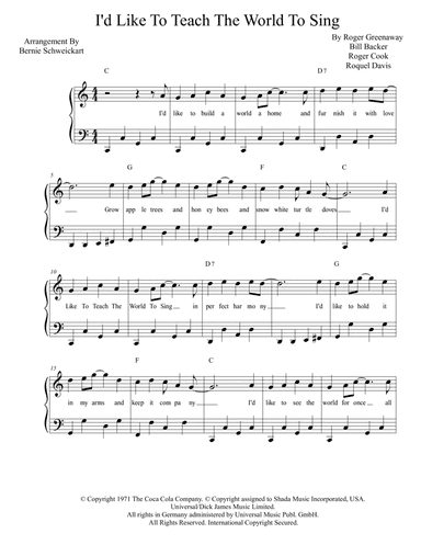 I'd Like To Teach The World To Sing