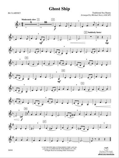 Ghost Ship: 1st B-flat Clarinet