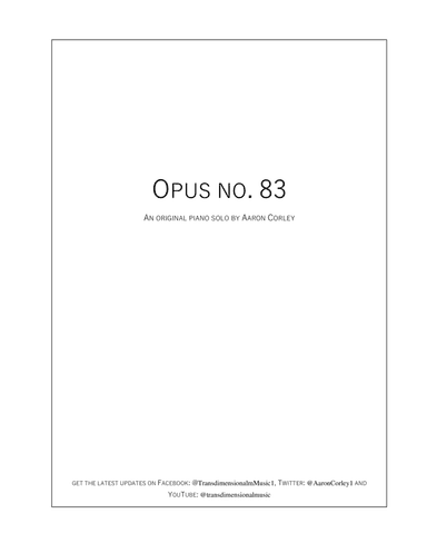Aaron Corley: Opus no. 83