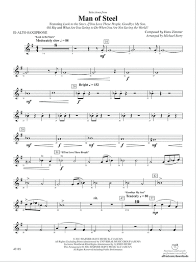Man of Steel, Selections from: E-flat Alto Saxophone