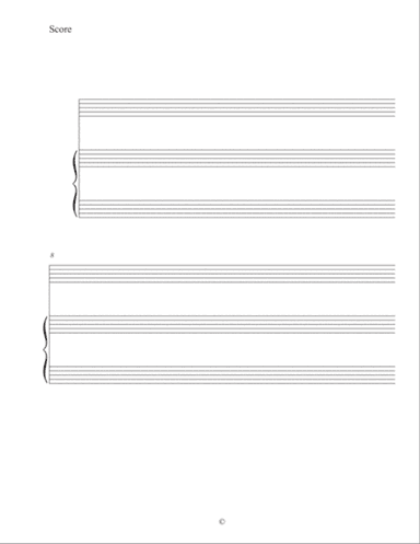 Solo Instrument plus Piano Staff Paper