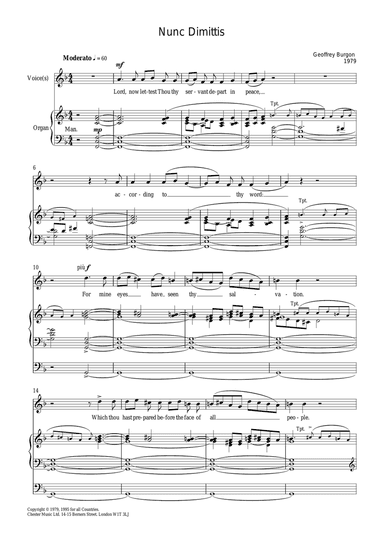 Nunc Dimittis (theme from Tinker, Tailor, Soldier, Spy)