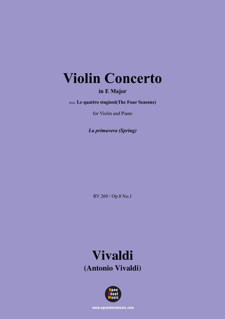 Vivaldi-Violin Concerto,for Violin and Piano