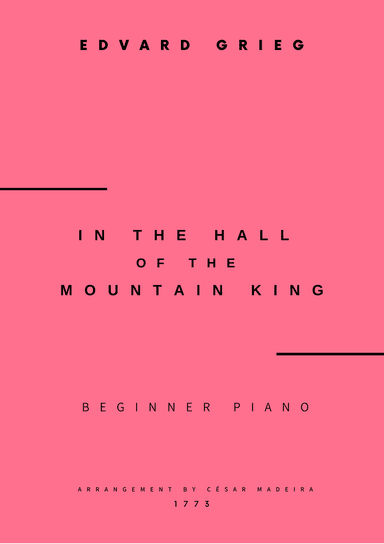 In The Hall of the Mountain King by Grieg - Easy Piano (Full Score)