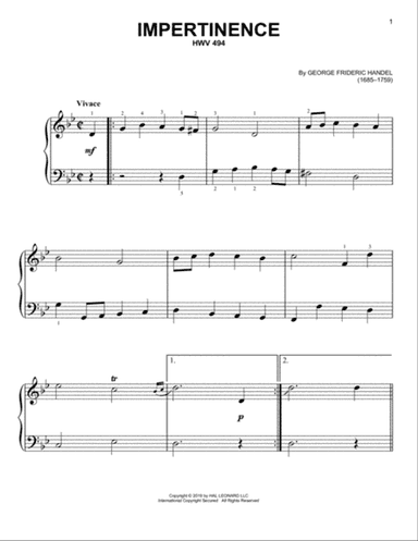 Impertinence, HWV 494