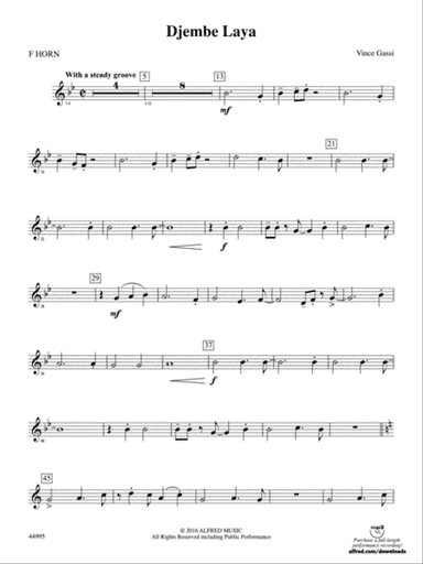 Djembe Laya: 1st F Horn