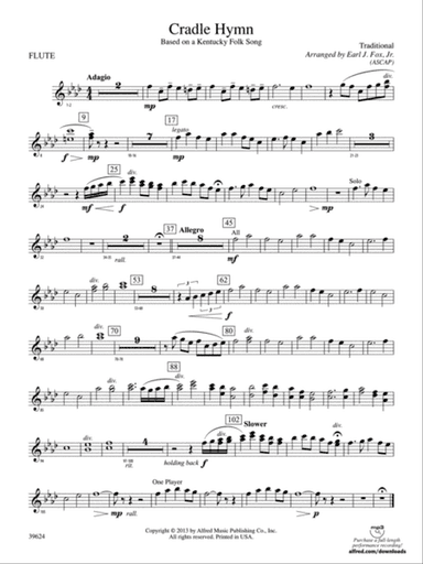 Cradle Hymn: Flute